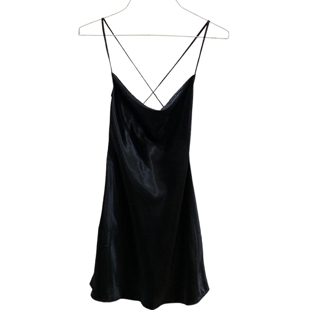 H&M Divided Mini Dress, Black Spaghetti Straps, Look like silk, New, Size S